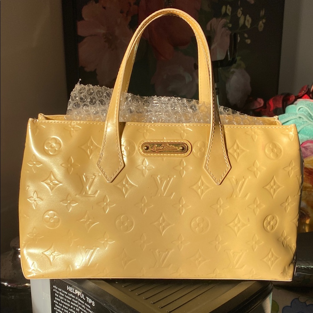 Louis Vuitton Shiny Gold Monogram Satchel - Picture 9 of 14